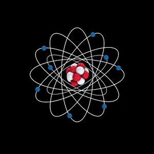 Images datées du 21 juin 2013: Structure atomique d'oxygène, œuvre d'art