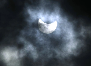 Partial Solar Eclipse Impressions: Partial solar eclipse, August 2008