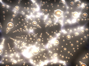 Quantum Mechanics Artwork Impressions: Particles in forcefield, artwork