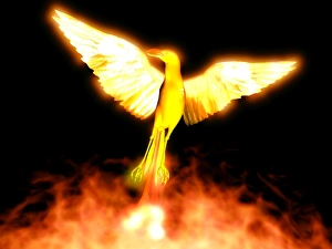 Impressions de Le phénix. Ce oiseau mythique a été décrit pour la première fois par Hésiode au 8e siècle avant J.-C. Seul un phénix pouvait exister à tout moment Images datées de 2004 novembre: Phoenix