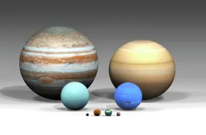 Taille des planètes du système solaire comparées