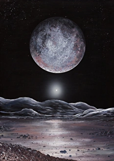 Pluton Impressions: Pluton vu de Charon, œuvre d'art