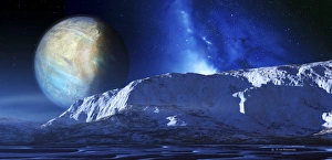 Système Solaire Impressions: Pluton comme vu de sa lune Charon