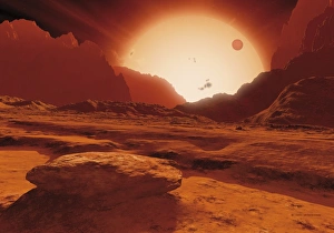 Impressions de Le système stellaire le plus proche de notre Système solaire est celui de la petite étoile rouge Proxima Centauri Images datées de 2007 novembre: Planète de Proxima Centauri, œuvre d'art