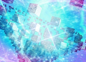 Quantum Computing Concept Impressions: Quantum computing, conceptual artwork