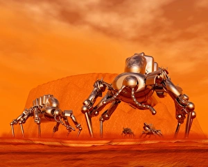 Future Space Exploration Impressions: Robots on Mars