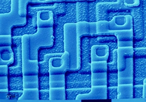 Electronic Technology Images Impressions: SEM of the surface of an integrated chip