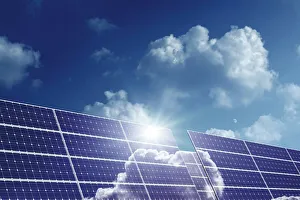 Impressions de Les panneaux solaires sont souvent connectés électriquement et encapsulés en module Images datées de 2011 mars: Panels solaires au soleil