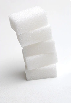 Kitchen Ingredients Impressions: Stack of sugar cubes C014 / 1278