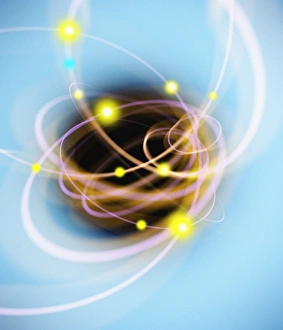 Subatomic Particles Impressions: Subatomic particles abstract