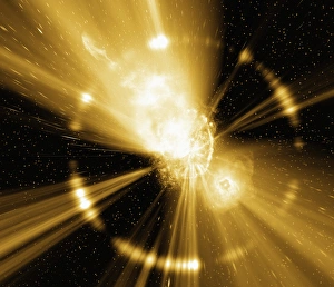 Supernova Explosion Impressions: Supernova explosion, computer artwork