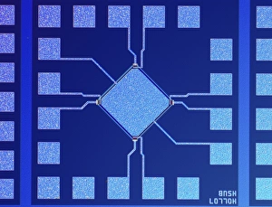 Light Micrograph Images Impressions: Surface of microchip, light micrograph C018 / 6398