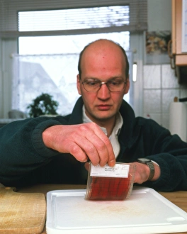 Scientist In Lab Coat Impressions: Testing for bacteria
