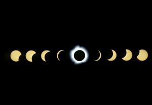 Astronomy Science Photos Impressions: Timelapse image of a total solar eclipse