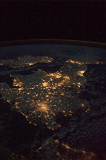 Le Royaume-Uni la nuit depuis lespace