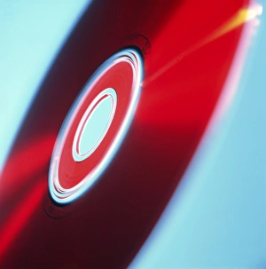 CD Storage Impressions: View of a compact disc for storing computer data