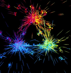 Impressions de Visuelisation de la structure des quarks du proton Images datées de 2004 février: Visuelisation de la structure des quarks du proton