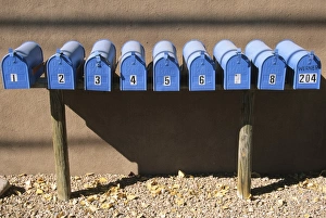 New Mexico Travel Destinations Impressions: Blue mailboxes