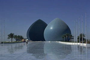 Middle East Landmarks Impressions: Blue structures