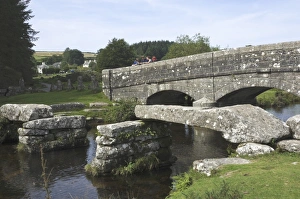 United Kingdom Travel Destination Impressions: Clapper Bridge, mid span missing