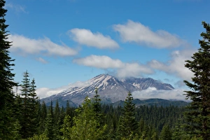 US National Landmarks Impressions: Cloud over Mount St. Helens, part of the Cascade Range, Pacific Northwest region