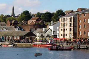 Devon Impressions: Quai d'Exeter à Exeter en Cornouailles au Royaume-Uni de Grande-Bretagne et en Europe