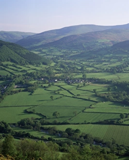 Powys Countryside Scenery Impressions: Fields in the valleys