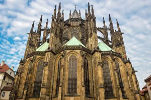 World Heritage Site Prague Impressions: Low angle view of Gothic facade of St