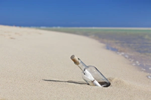 Message In A Bottle Impressions: Message in a bottle at the beach of Risco del Paso
