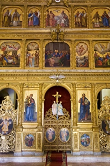 Impressions de Abbaye de Praskvica. Intérieur du monastère orthodoxe serbe à Pastrovitci près de Saint-Étienne au Monténégro en Balcans en Europe Monténégro Impressions: Monastère de Praskvica