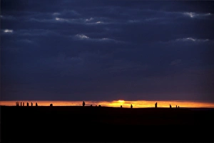Orcades Impressions: Le cercle de pierres du Ring of Brodgar au coucher du soleil