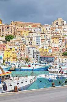 Mediterranean Sea Ports Impressions: Sciacca harbour, Sciacca, Agrigento district, Sicily, Italy, Mediterranean, Europe