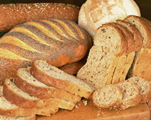 Freshly Baked Bread Impressions: A selection of bread loaves and bread slices