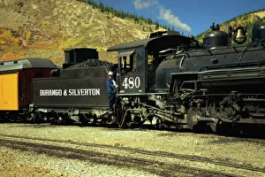 Locomotive Photography Impressions: The train driver and engine of the Durango and Silverton