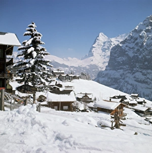 Murren Village Switzerland Impressions: View towards the Eiger