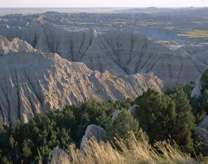 Badlands Landscape Impressions: View over eroded landscape