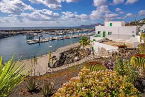 Canary Islands Coastal Scenery Impressions: View of harbour from elevated position
