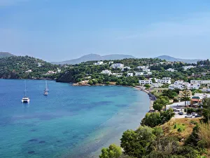 Leros Island Greece Impressions: Vromolithos Beach, elevated view, Leros Island, Dodecanese, Greek Islands, Greece, Europe
