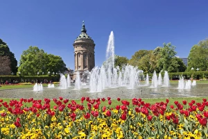 Germany Travel Guide Impressions: Wasserturm am Friedrichsplatz, Mannheim, Baden-Wurttemberg, Germany, Europe