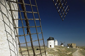 European Windmills Impressions: Windmills and castle