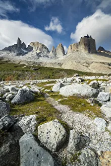 Les montagnes vues depuis le Valle Frances, parc national Torres del Paine, région de Magallanes.