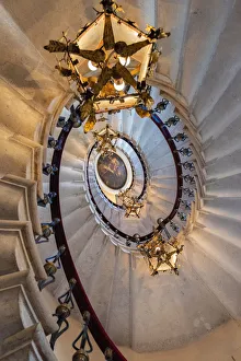 Friuli Venezia Giulia Landmarks Impressions: Spiral stairs in Duino castle, Duino, province of Trieste, Friuli Venezia Giulia, Italy