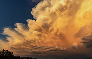 Chuck Haney Photography Impressions: Dramatic storms clouds at sunset in Whitefish, Montana, USA