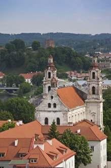 Vilnius Lithuania Landmarks Impressions: Lithuania, Vilnius, elevated view of St. Raphaels Church