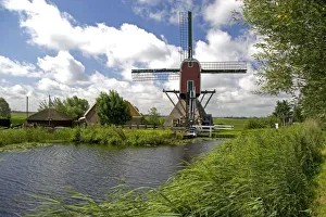 Dutch Windmill Scenery Impressions: Windmill along