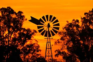 Windmill Sunset Impressions: Windmill at Sunset
