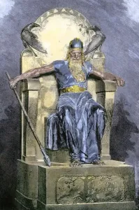Mythologie Nordique Impressions: Odin sur son trône.