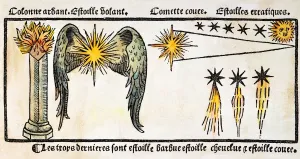 Astronomie Impressions: COMÈTE, 1496. Différentes formes de comètes