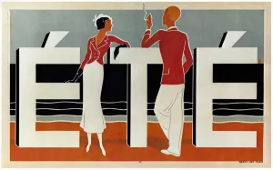 AFFICHE : ÉTÉ, c1925. Lithographie par Caddy, c1925.