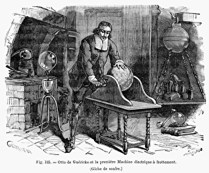 Otto Von Guericke Impressions: OTTO von GUERICKE, c1663. The first electrostatic generator
